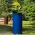 Donica Hebe 89 w kolorze niebieskim z kwitnącą kompozycją ozdobną