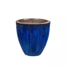 Donica ceramiczna BRE B niebieski morski 32/32
