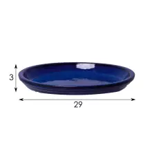 Podstawka ceramiczna szkliwiona GS B 29/3 niebieski morski