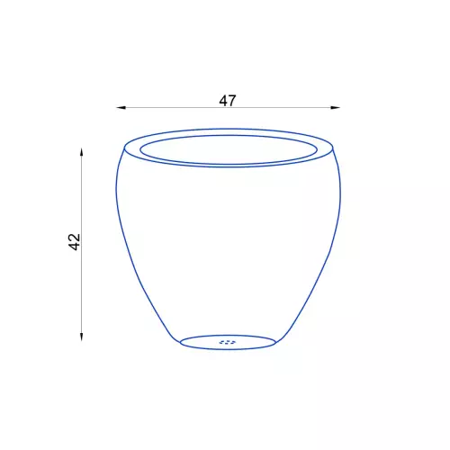 Wymiary doniczki ceramicznej ABV SB 47/42