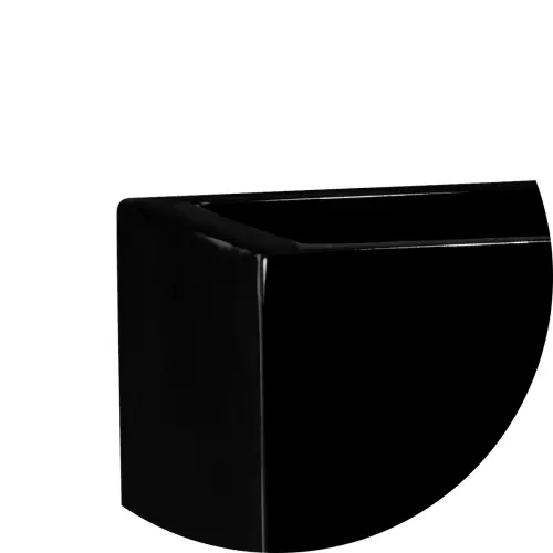 Górna krawędź donicy D972D w kolorze czarny połysk