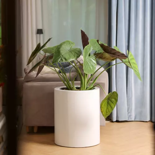 Donica Ø50x60 cm biały połysk - ZADORA Premium D901N