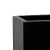 Górna krawędź donicy D973N w kolorze czarny połysk